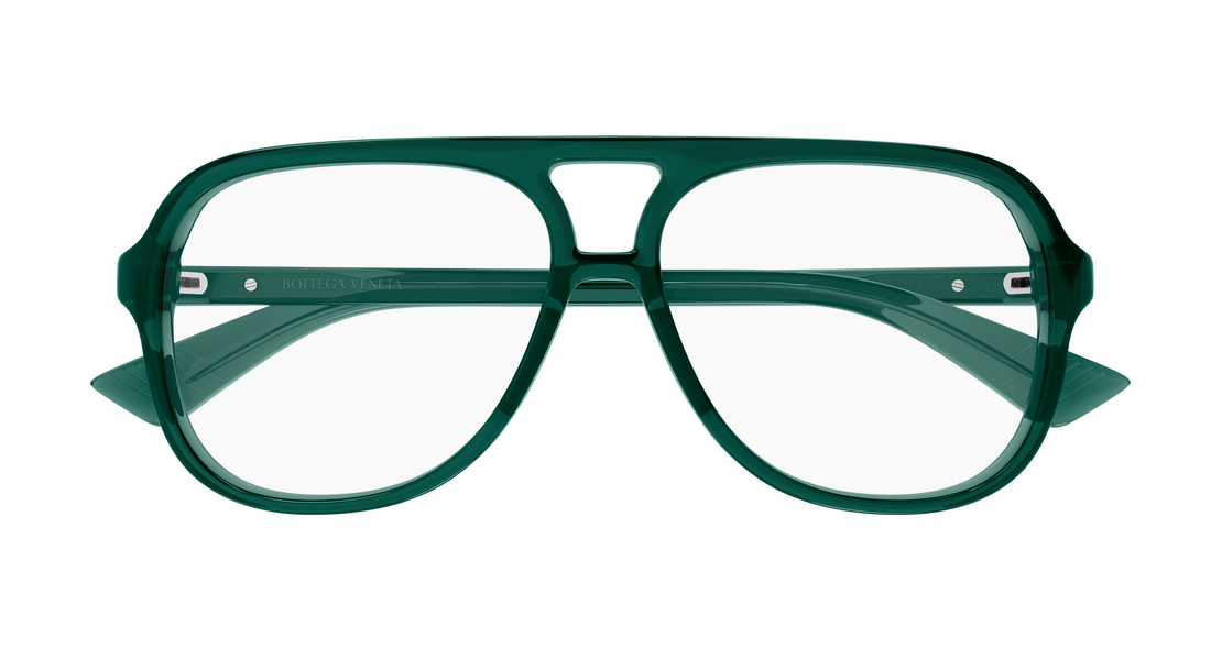 Okulary korekcyjne bottega veneta bv1417o 007 verde pilot/navigator unisex rozmiar 56mm - Widok szczegółowy