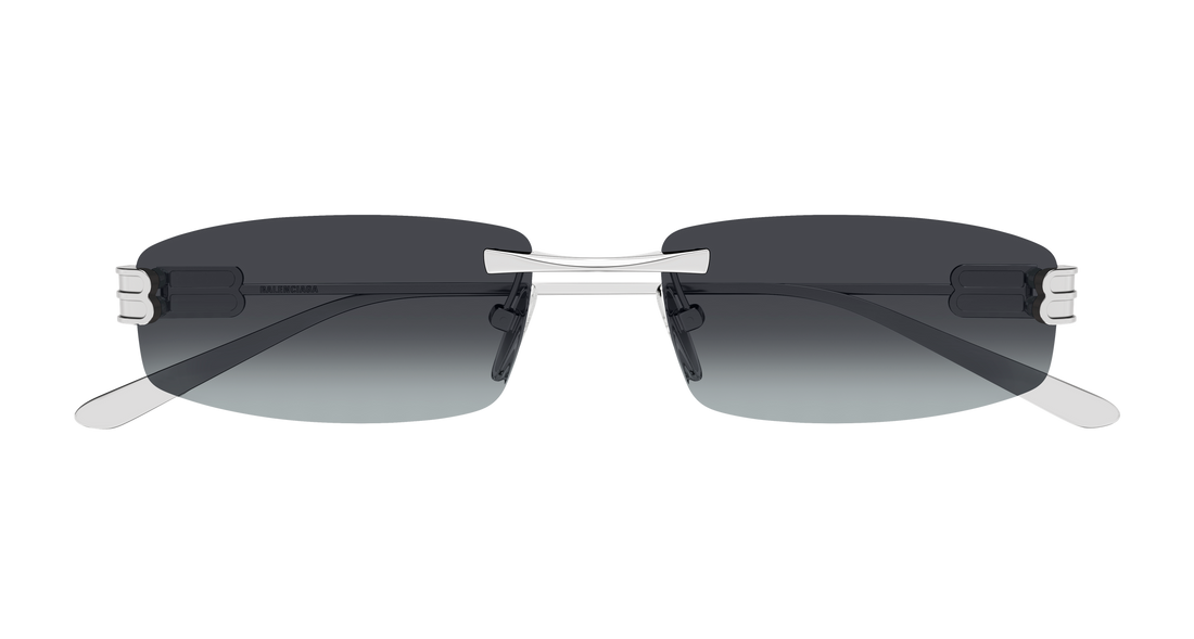 Lunettes de soleil balenciaga bb0488s 006 plateado rectangular / squared masculino taille 62mm - Vue détaillée
