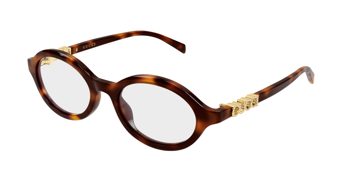 Brillen gucci gg2153o 005 havana round/oval/panthos femenino größe 51mm - Hauptansicht