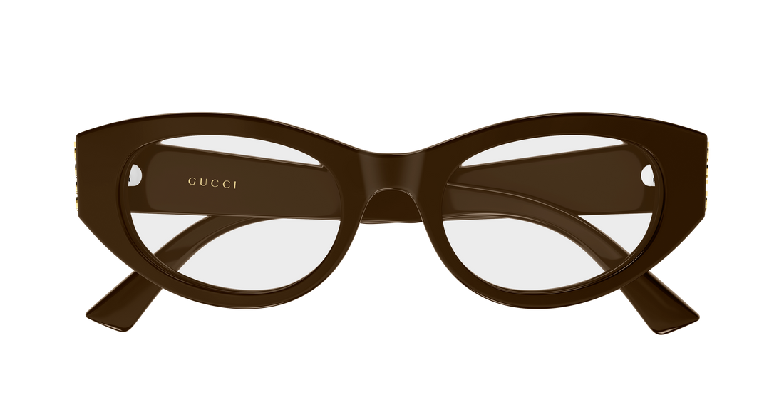 Glasögon gucci gg2041o 003 marron round/oval/panthos femenino storlek 50mm - Detaljvy