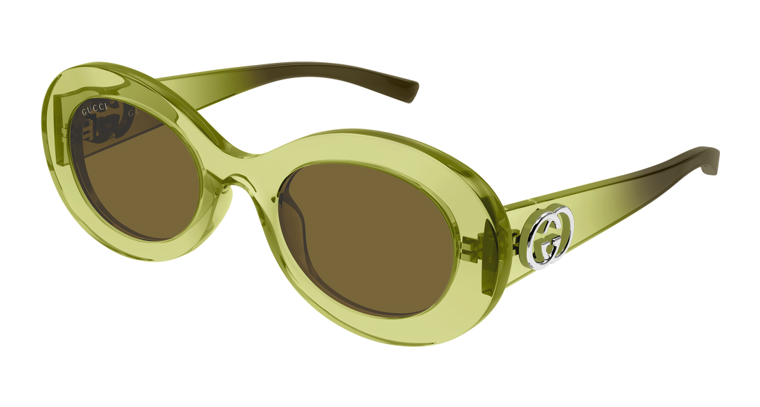 Sunglasses gucci gg2026s 004 verde round/oval/panthos femenino size 51mm - Main view