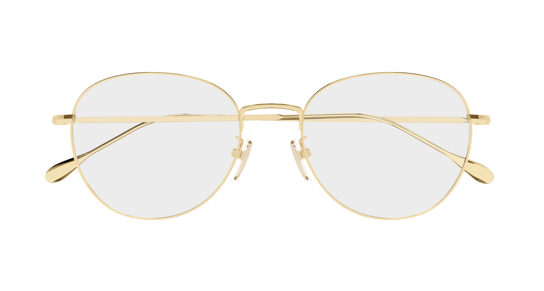 Occhiali da vista gucci gg2147oa 001 dorado round/oval/panthos femenino taglia 54mm - Vista dettagliata