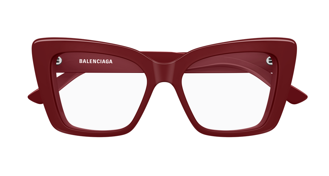 Occhiali da vista balenciaga bb0297o 007 rojo butterfly femenino taglia 52mm - Vista dettagliata