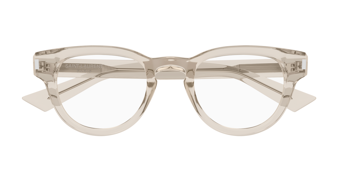 Gafas graduadas saint laurent sl 876 opt 004 beige round/oval/panthos masculino talla 48mm - Vista de detalle