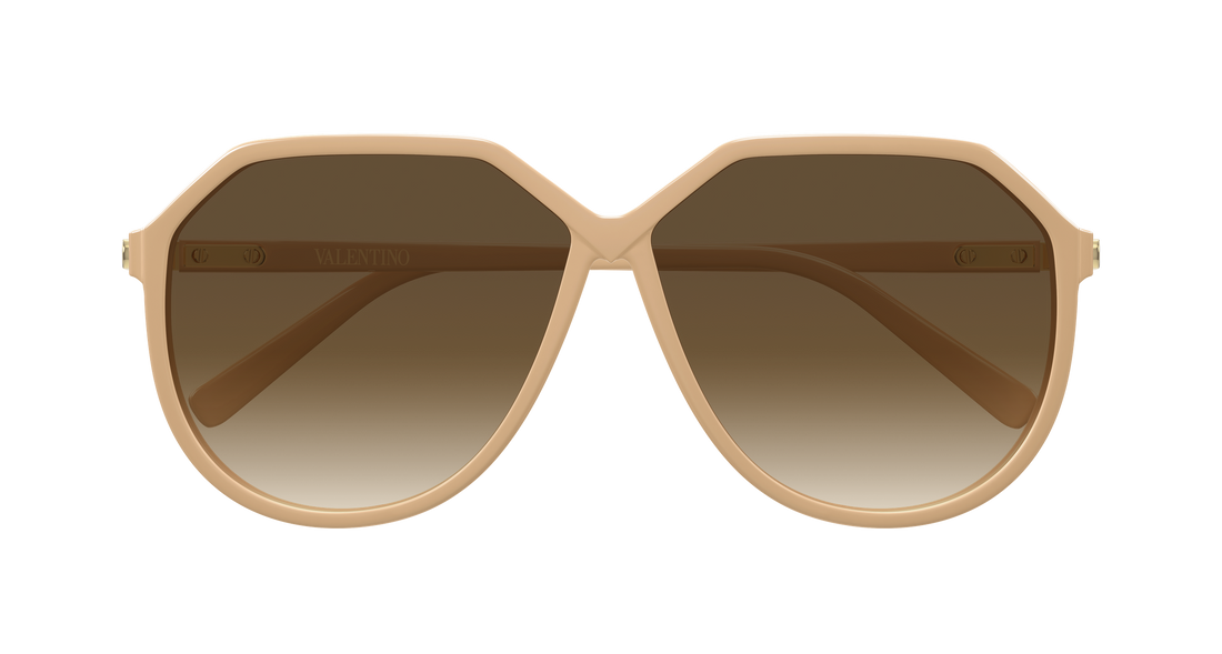 Occhiali da sole valentino vg0026s 004 beige geometrical/directional femenino taglia 61mm - Vista dettagliata