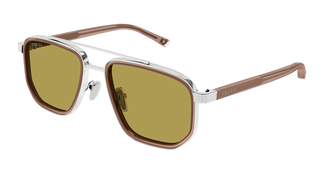 Sunglasses gucci gg2073s 005 plateado rectangular / squared masculino size 55mm - Main view