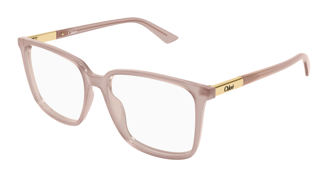 Briller chloé ch0369o 004 beige rectangular / squared femenino størrelse 55mm - Hovedvisning