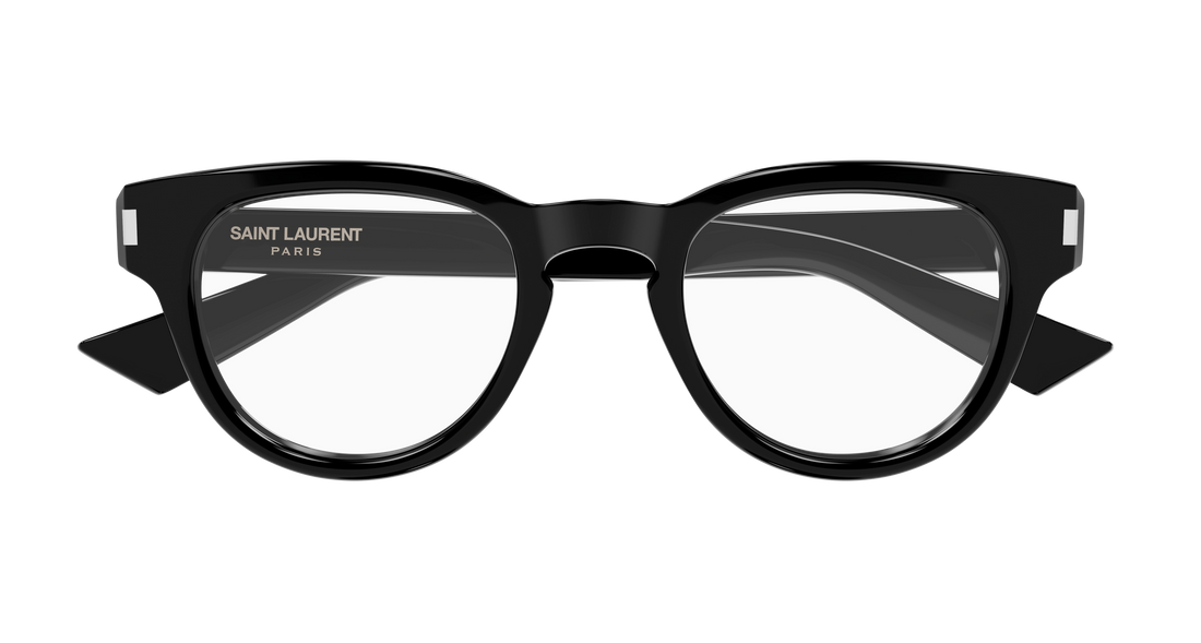 Occhiali da vista saint laurent sl 876 opt 001 negro round/oval/panthos masculino taglia 48mm - Vista dettagliata