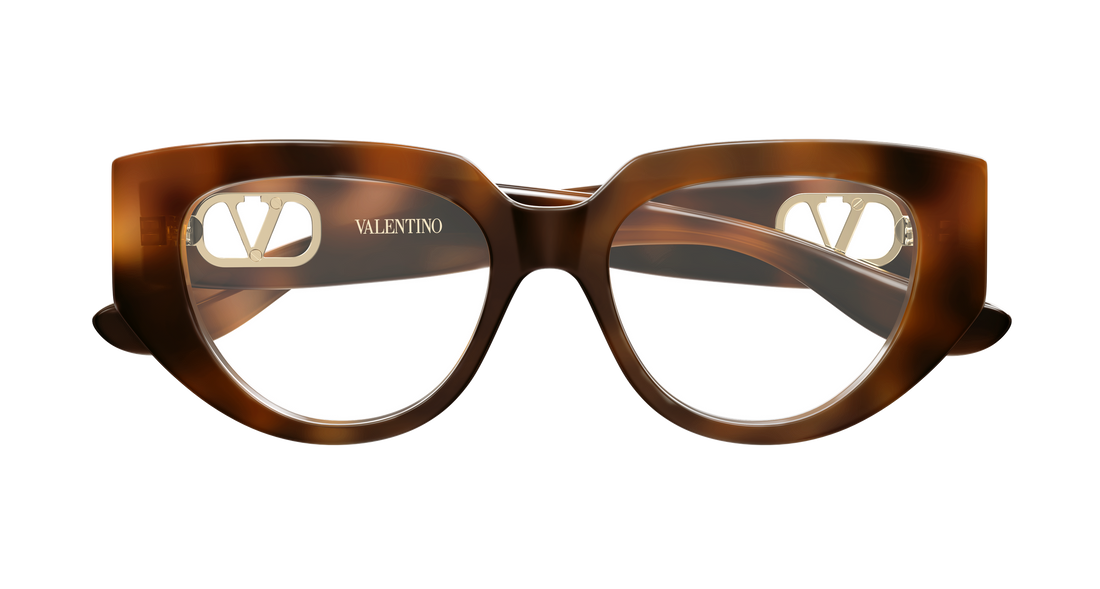 Lunettes de vue valentino vg0004o 003 havana cat eye femenino taille 52mm - Vue détaillée