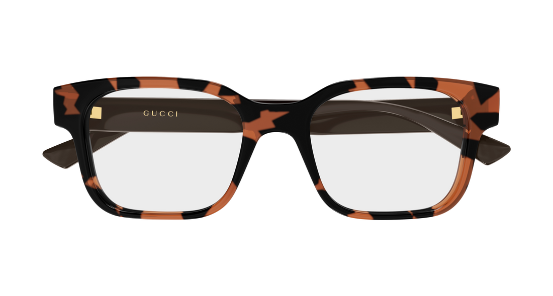 Occhiali da vista gucci gg2087o 007 havana rectangular / squared masculino taglia 54mm - Vista dettagliata