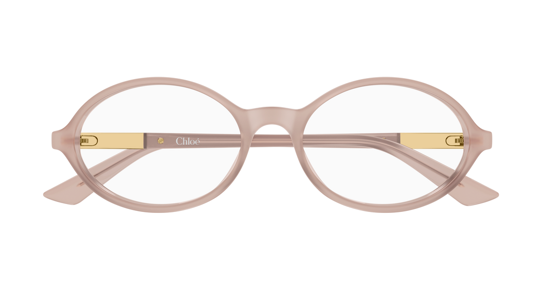 Briller chloé ch0367o 004 beige round/oval/panthos femenino størrelse 54mm - Detaljeret visning