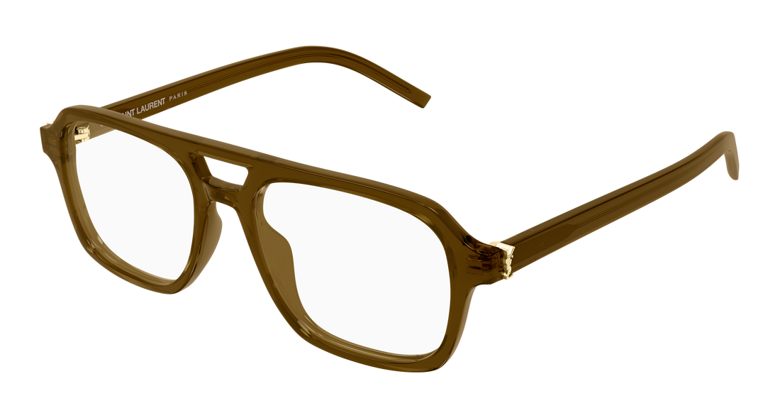 Glasögon saint laurent sl m179 005 marron pilot/navigator femenino storlek 53mm - Huvudvy