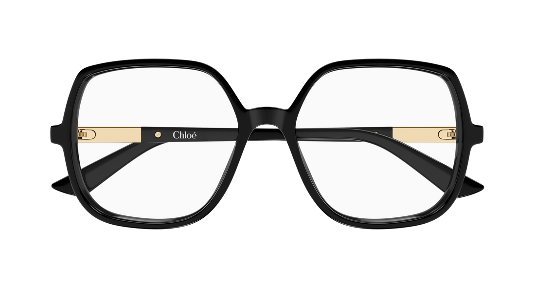 Briller chloé ch0368o 001 negro geometrical/directional femenino størrelse 54mm - Detaljeret visning