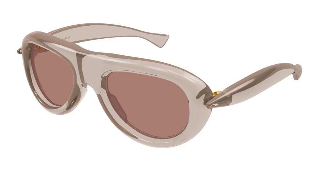 Okulary przeciwsłoneczne bottega veneta bv1483s 004 marron round/oval/panthos unisex rozmiar 54mm - Widok główny