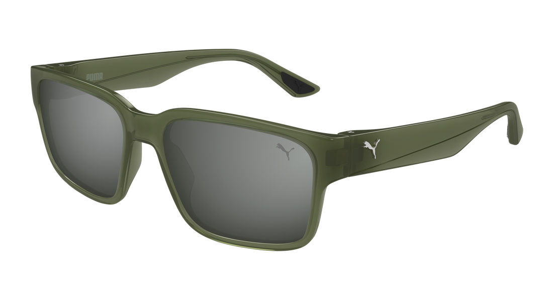 Sunglasses puma pu0542s 003 verde rectangular / squared masculino size 57mm - Main view