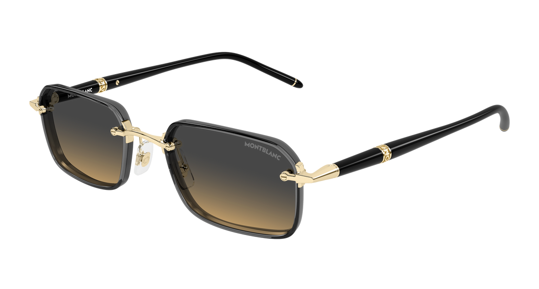 Sunglasses montblanc mb0483s 002 dorado rectangular / squared masculino size 54mm - Main view
