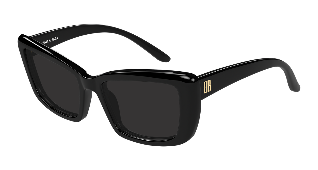 Solbriller balenciaga bb0515s 001 negro butterfly femenino størrelse 56mm - Hovedvisning