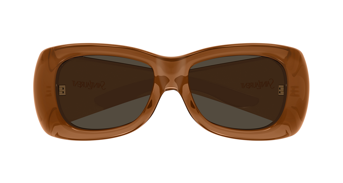 Occhiali da sole saint laurent sl 901 howl 017 marron rectangular / squared unisex taglia 61mm - Vista dettagliata