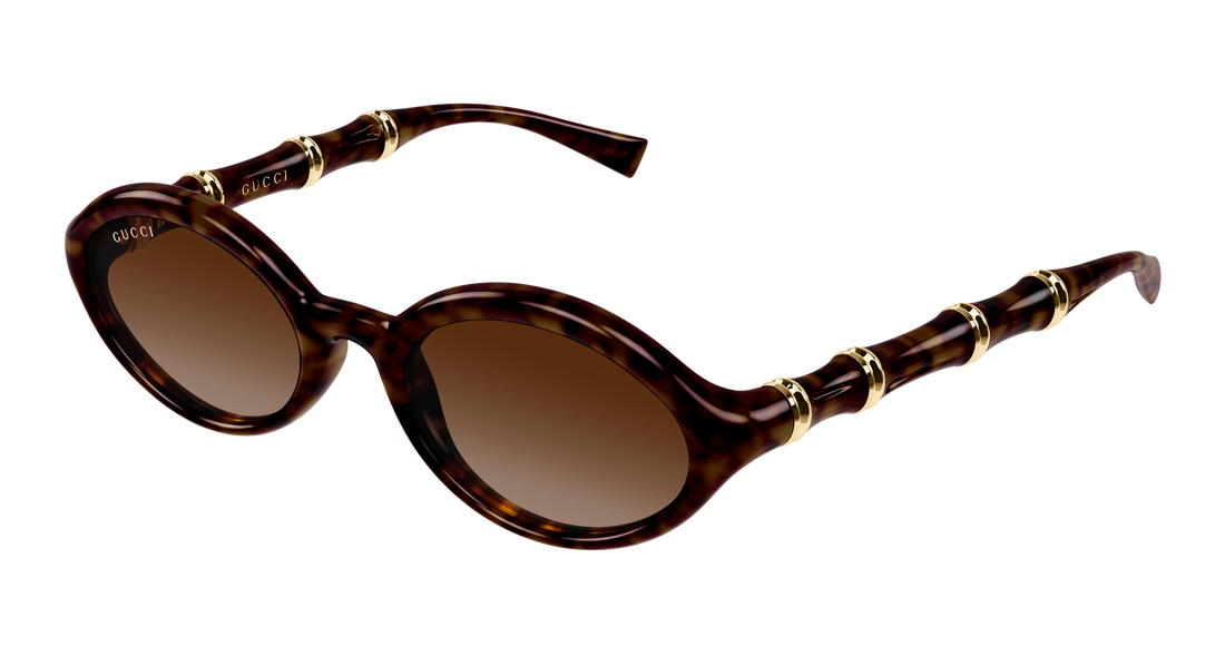 Sunglasses gucci gg2059s 002 havana round/oval/panthos femenino size 51mm - Main view