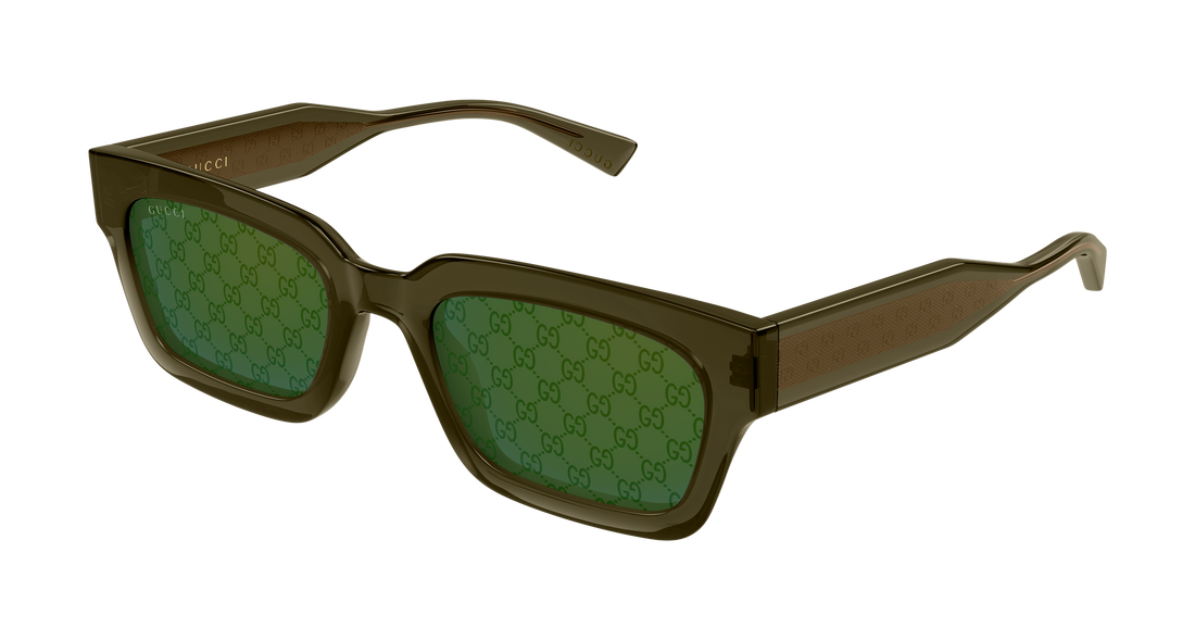 Occhiali da sole gucci gg2069s 004 verde rectangular / squared masculino taglia 53mm - Vista principale