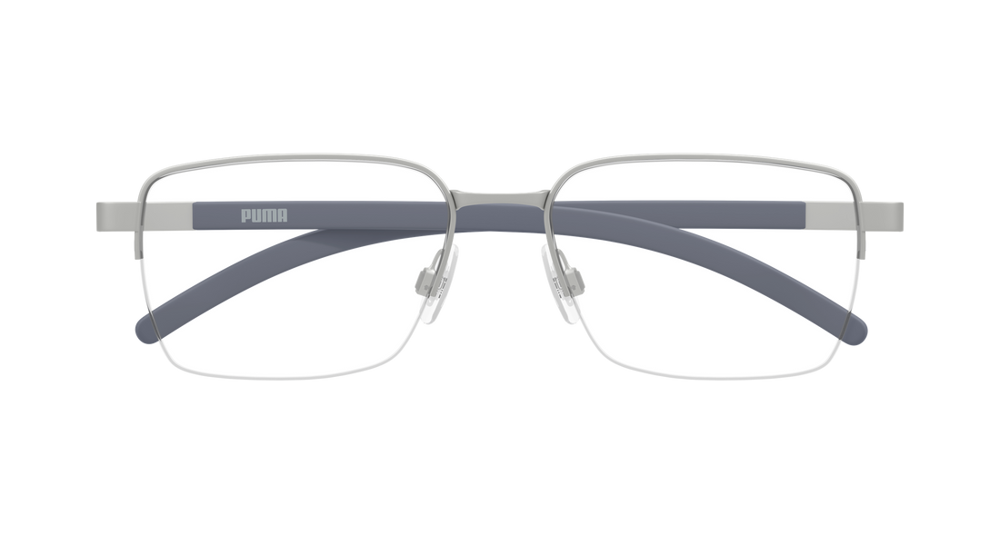 Prescription glasses puma pu0551o 002 plateado rectangular / squared masculino size 55mm - Detailed view