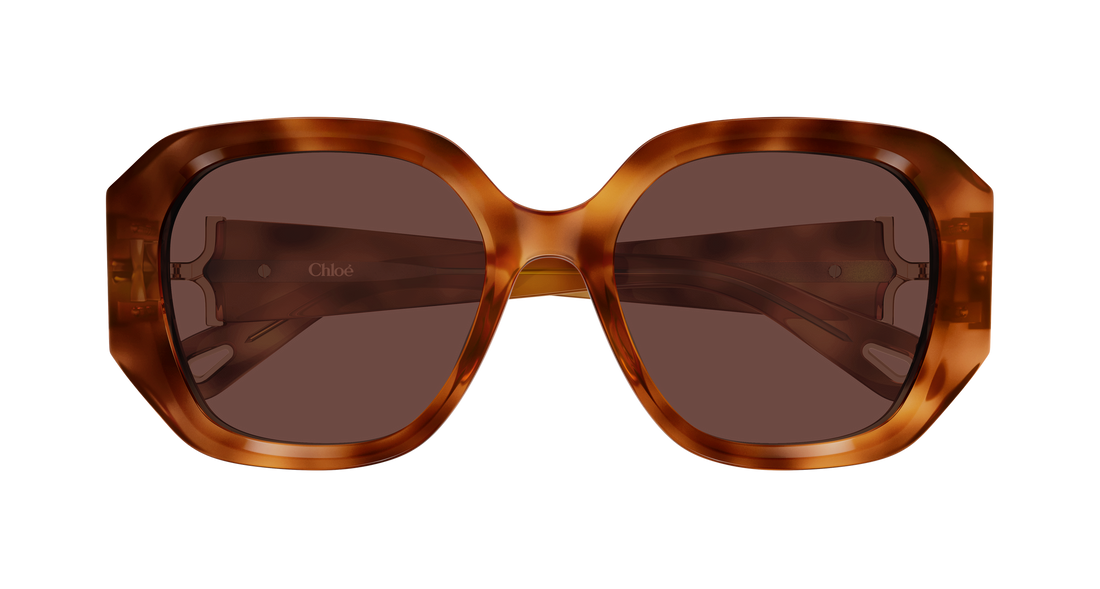 Gafas de sol chloé ch0236s 006 havana rectangular / squared femenino talla 56mm - Vista de detalle