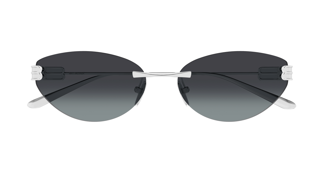 Sunglasses balenciaga bb0486s 002 plateado cat eye femenino size 61mm - Detailed view
