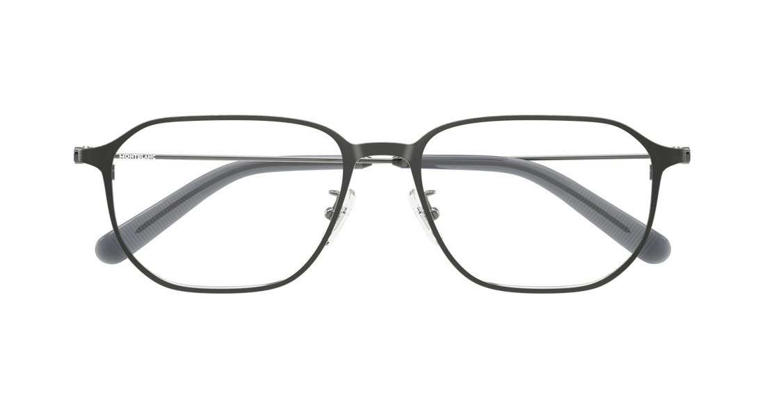 Prescription glasses montblanc mb0465oa 002 plateado geometrical/directional masculino size 55mm - Detailed view