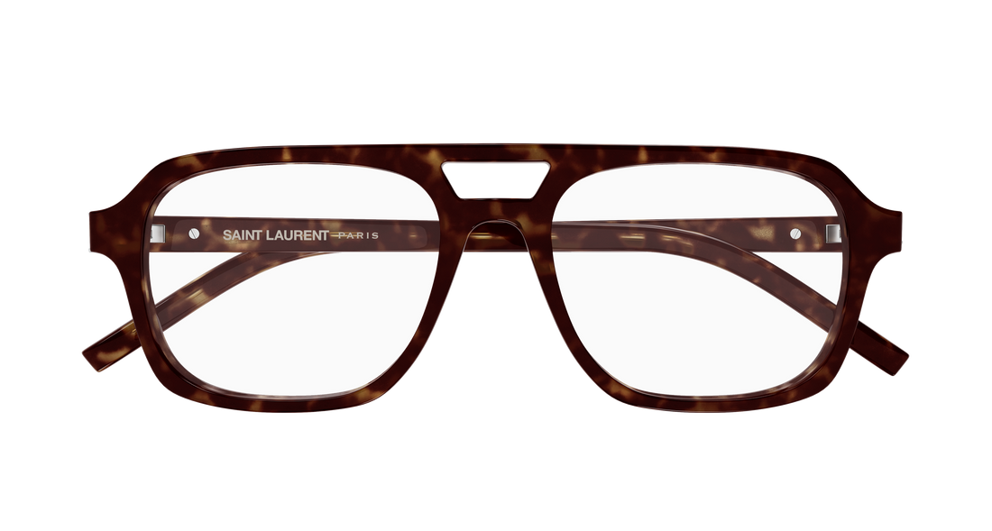 Glasögon saint laurent sl m179 002 havana pilot/navigator femenino storlek 53mm - Detaljvy