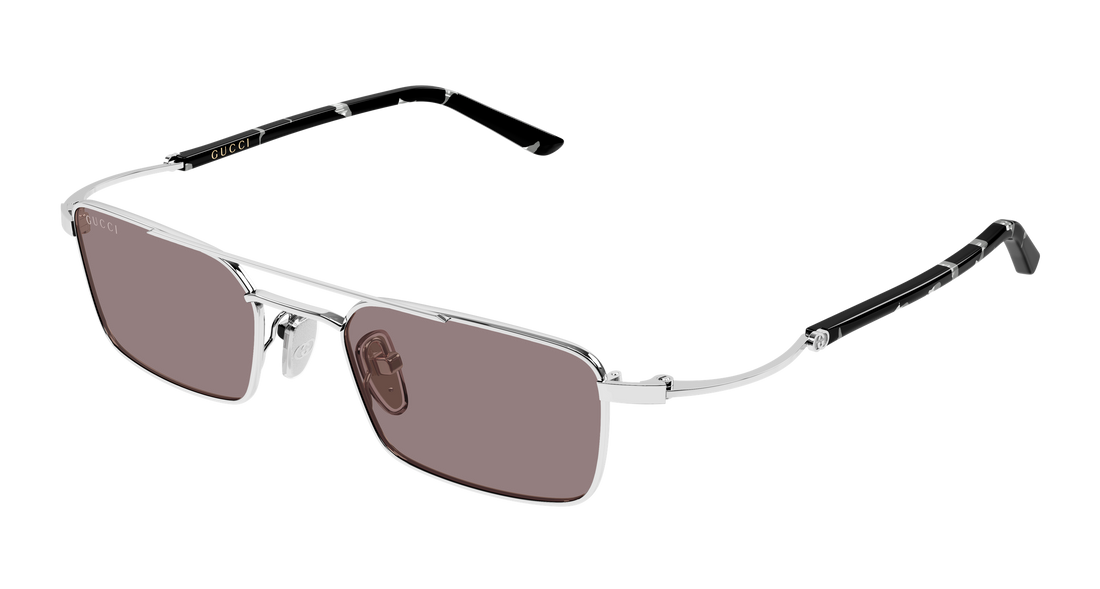Sunčane naočale gucci gg2258s 004 plateado rectangular / squared unisex veličina 49mm - Glavni prikaz