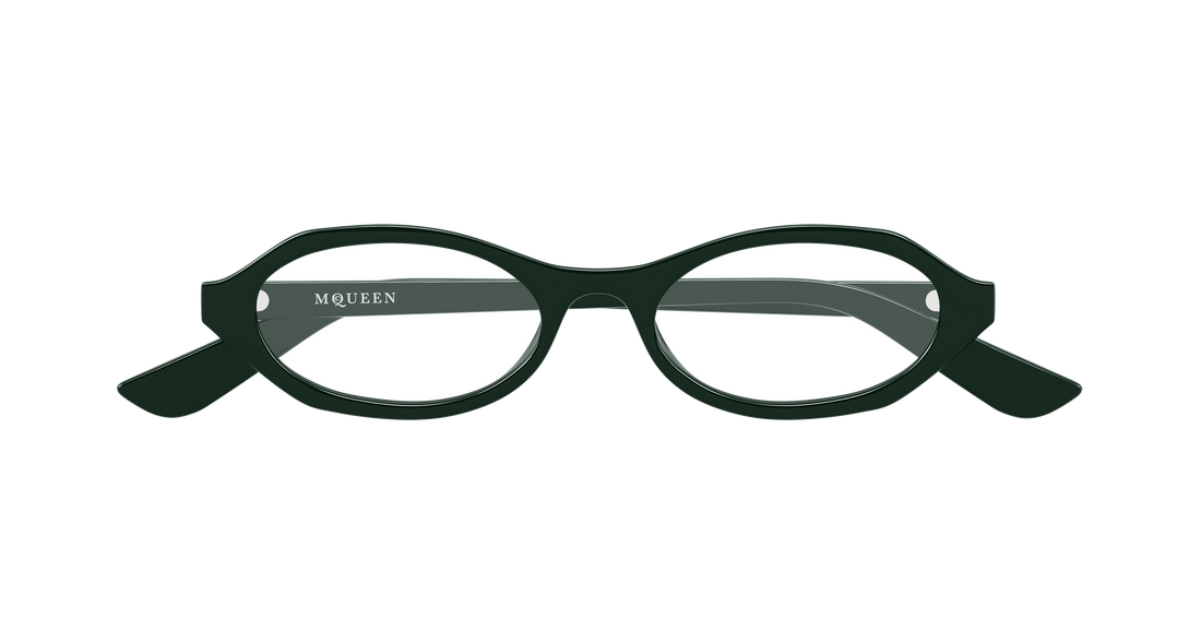 Gafas graduadas alexander mcqueen am0559o 004 verde round/oval/panthos femenino talla 51mm - Vista de detalle
