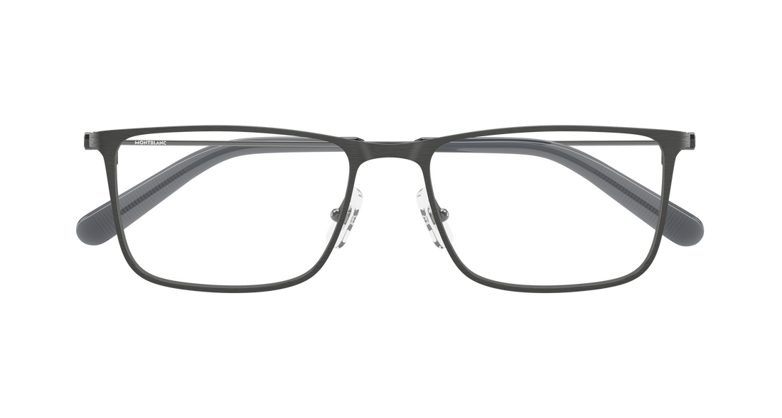Prescription glasses montblanc mb0464o 006 plateado rectangular / squared masculino size 57mm - Detailed view