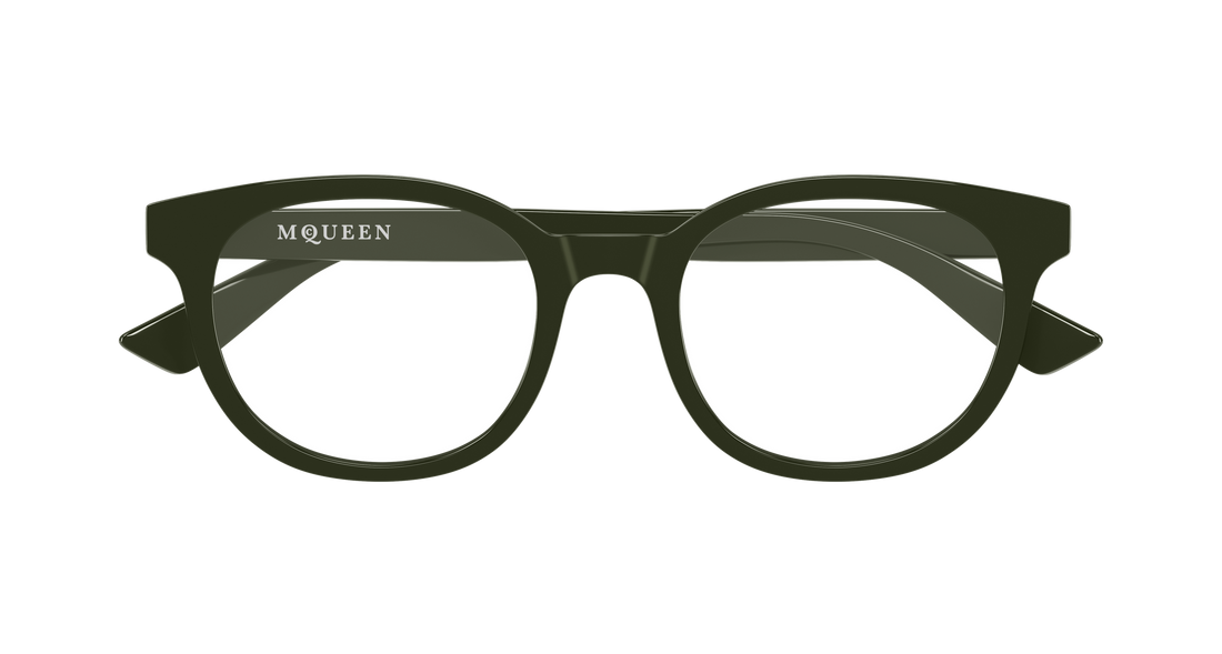 Gafas graduadas alexander mcqueen am0567o 003 verde round/oval/panthos masculino talla 51mm - Vista de detalle