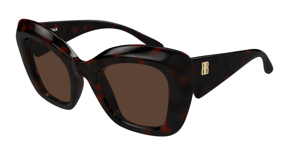 Solbriller balenciaga bb0503s 002 havana butterfly femenino størrelse 54mm - Hovedvisning
