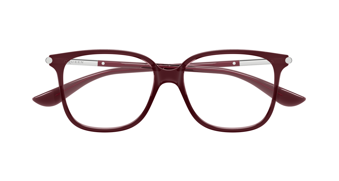 Gafas graduadas alexander mcqueen am0554o 008 burdeos cat eye femenino talla 53mm - Vista de detalle