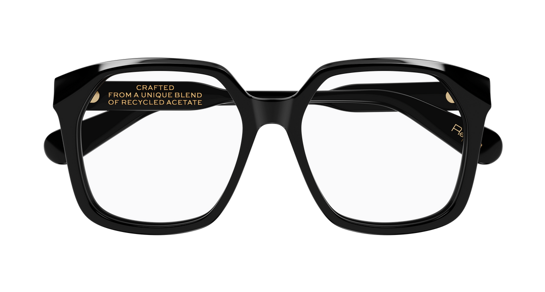 Briller chloé ch0263o 008 negro rectangular / squared femenino størrelse 53mm - Detaljeret visning
