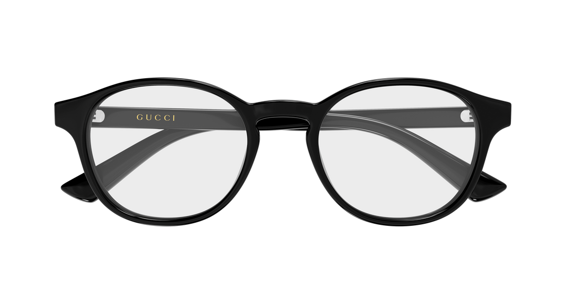 Occhiali da vista gucci gg2137ok 001 negro round/oval/panthos masculino taglia 50mm - Vista dettagliata