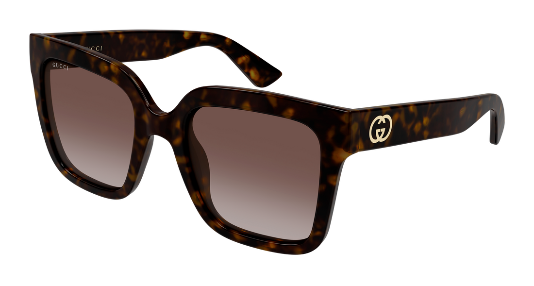 Solglasögon gucci gg2190s 002 havana rectangular / squared femenino storlek 53mm - Huvudvy
