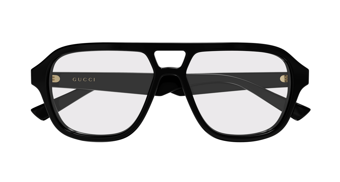 Lunettes de vue gucci gg2183o 001 negro round/oval/panthos masculino taille 54mm - Vue détaillée