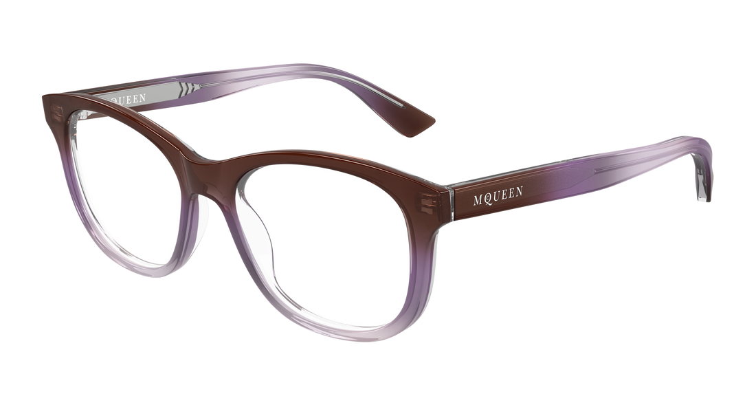 Brillen alexander mcqueen am0568o 012 marron cat eye femenino größe 53mm - Hauptansicht