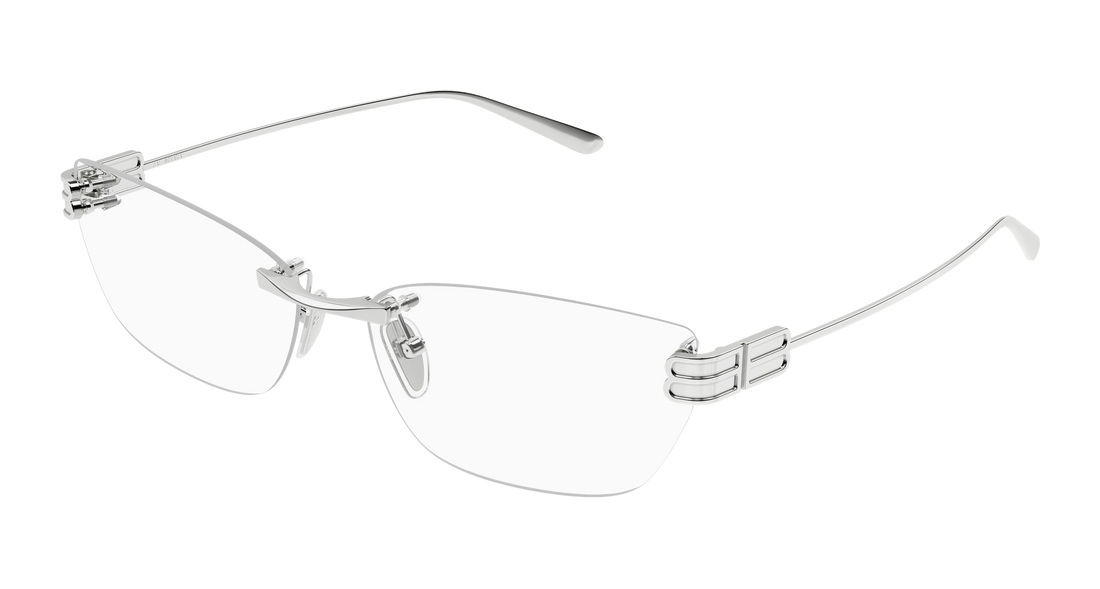 Occhiali da vista balenciaga bb0490o 001 plateado rectangular / squared femenino taglia 62mm - Vista principale