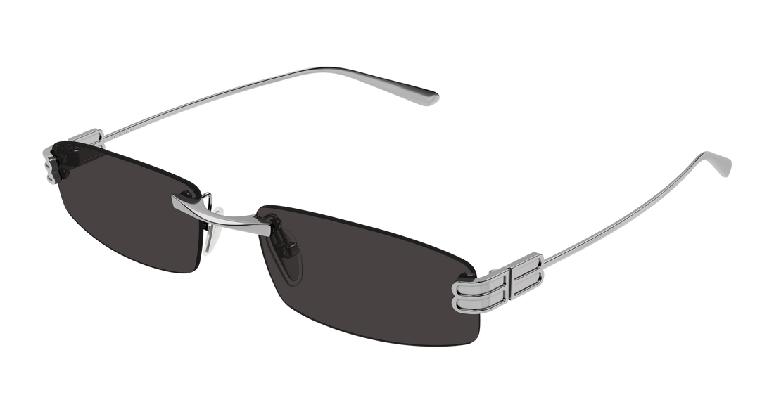Lunettes de soleil balenciaga bb0488s 005 plateado rectangular / squared masculino taille 62mm - Vue principale