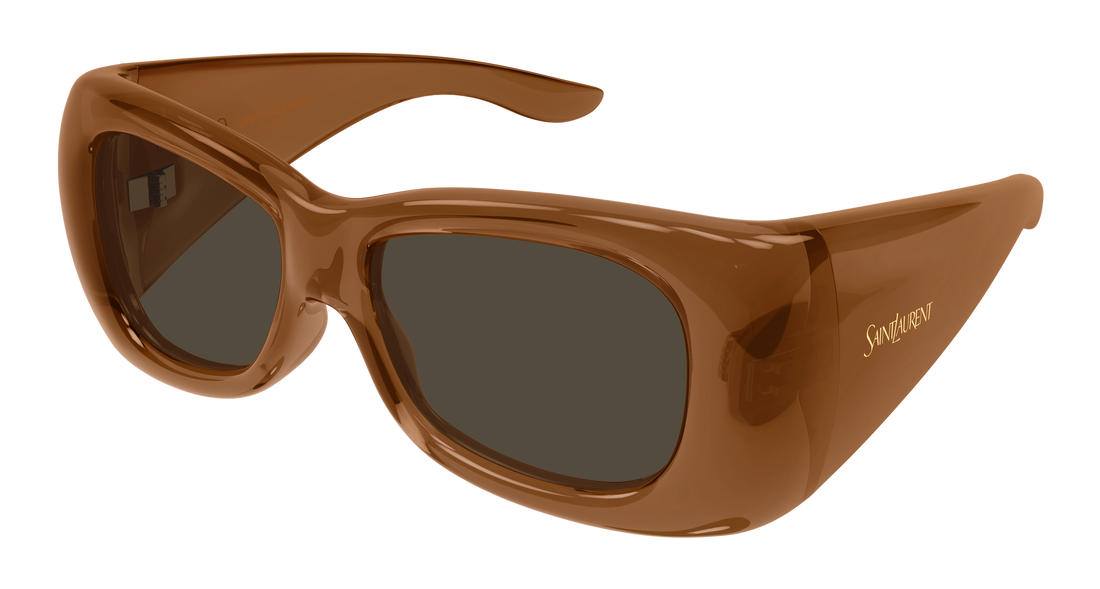 Occhiali da sole saint laurent sl 901 howl 017 marron rectangular / squared unisex taglia 61mm - Vista principale