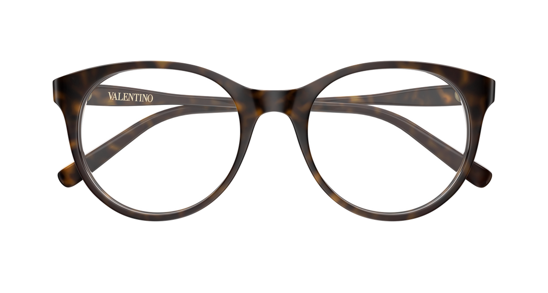 Lunettes de vue valentino vg0020o 002 havana round/oval/panthos femenino taille 52mm - Vue détaillée