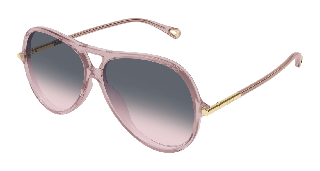Solbriller chloé ch0395s 005 rosa round/oval/panthos femenino størrelse 59mm - Hovedvisning