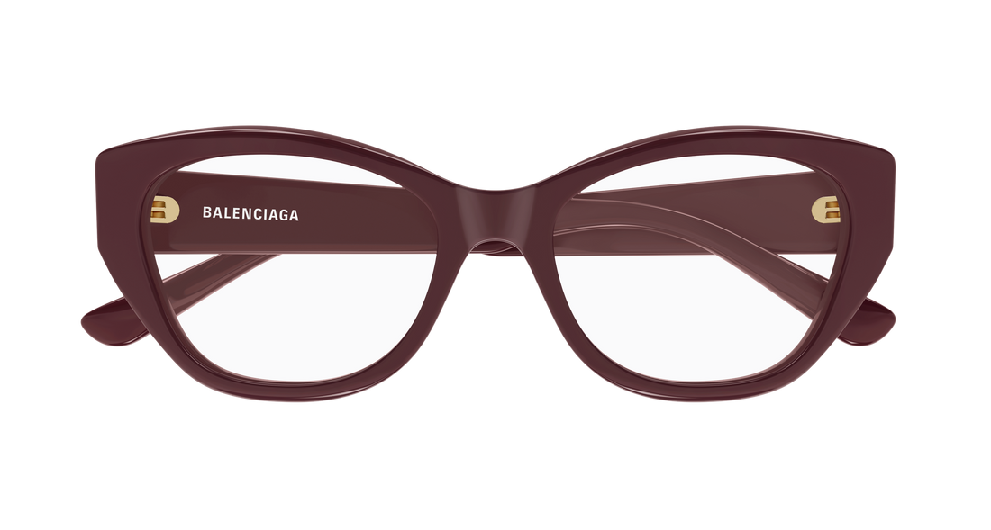 Gafas graduadas balenciaga bb0481o 007 burdeos cat eye femenino talla 56mm - Vista de detalle