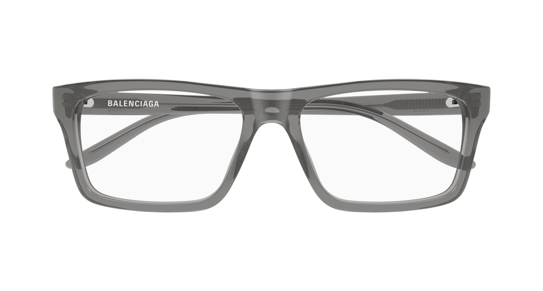 Occhiali da vista balenciaga bb0499o 004 gris rectangular / squared masculino taglia 57mm - Vista dettagliata