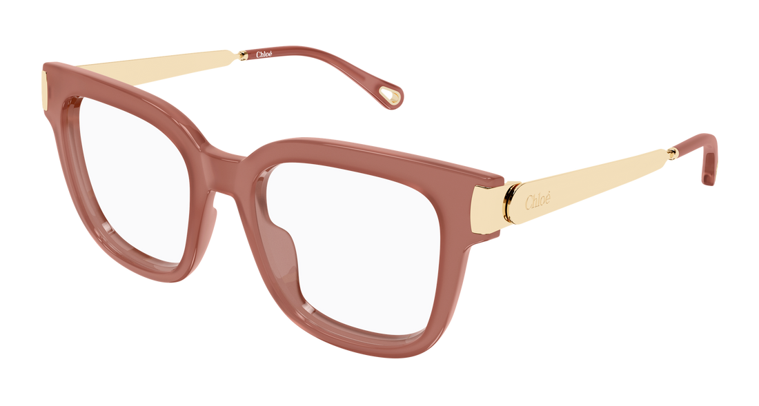 Prescription glasses chloé ch0353o 004 rosa rectangular / squared femenino size 52mm - Main view