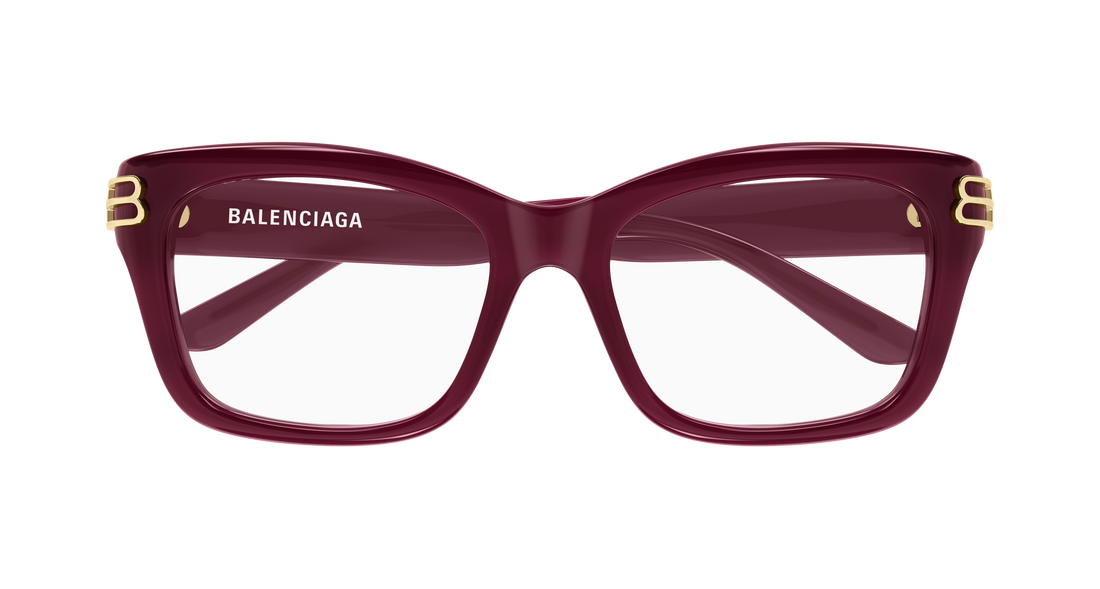 Occhiali da vista balenciaga bb0472o 004 burdeos rectangular / squared femenino taglia 54mm - Vista dettagliata