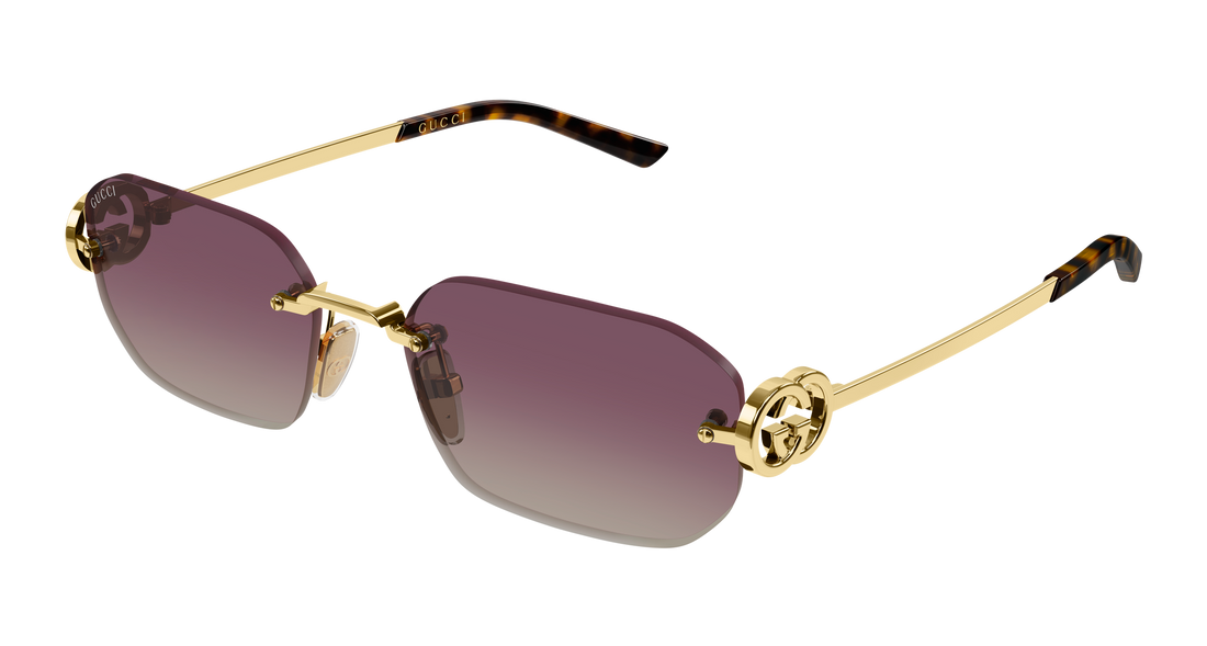 Sunčane naočale gucci gg2228s 003 dorado rectangular / squared femenino veličina 57mm - Glavni prikaz